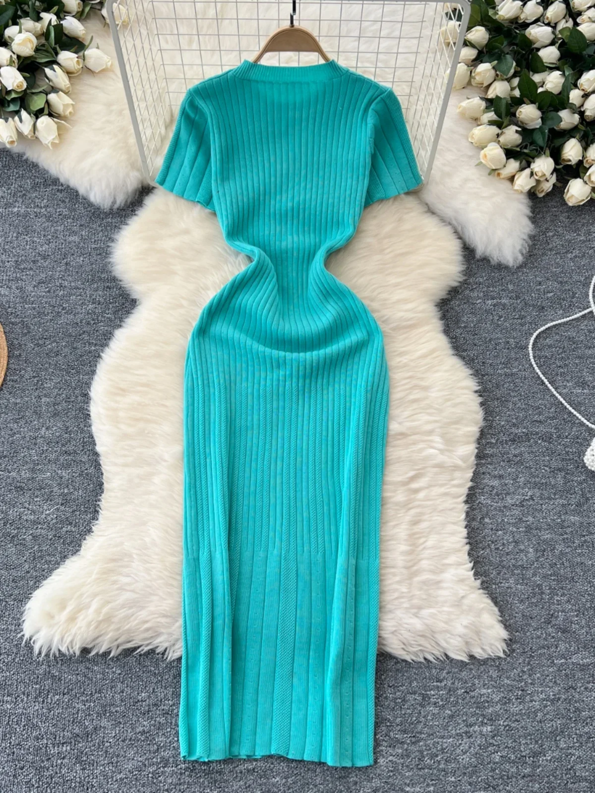 chinese dress ladies Single Ladies One Shoulder Midi Dress  tinasboutiqueonline