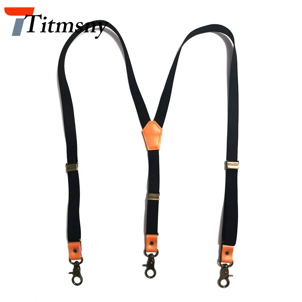 Unisex Men Women Suspenders Leather 3 Clips Adult Braces Vintage Casual  Suspender Trousers Support Multi-function Strap | Wish