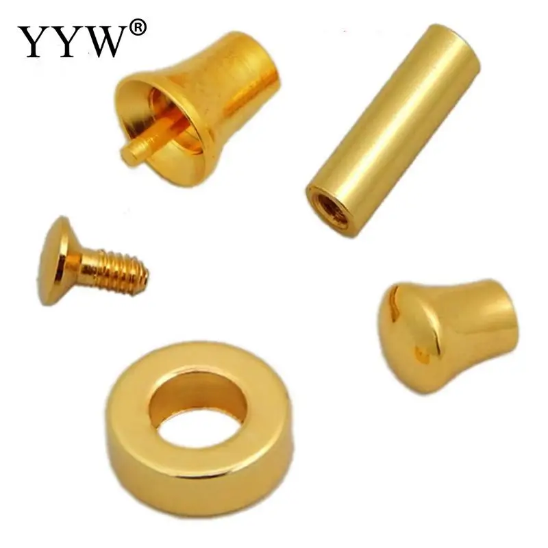10Sets/Lot Stainless Steel Clasp For Necklace Bracelet Making Stainless Steel 4 Pieces Sets Connector Clasp Crimp End Clasp