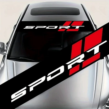 Adesivo per parabrezza per auto Stile sportivo per auto Adesivi decorativi personalizzati Adesivi autoadesivi per parabrezza resistenti ai graffi