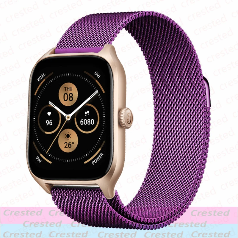 Sleek Milanese Metal Band, 20mm/22mm Adjustable Bracelet Strap