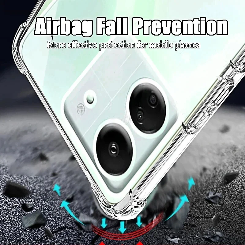 Custodia morbida in silicone ultra sottile antiurto per Xiaomi Redmi Note 13 12 12S 12T 11 11S 11T Pro Plus Pro+ 13C 12C Cover posteriore trasparente_voghion.com