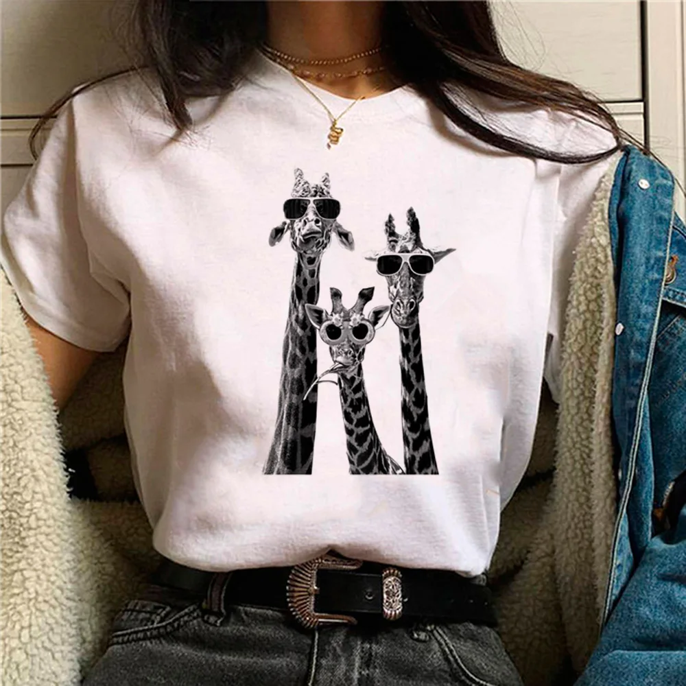 

Giraffe t shirt women Japanese funny harajuku top female harajuku 2000s clothes
