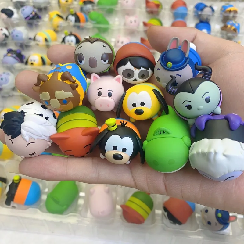 Disney Genuine Tsum Tsum Più Grande Mini Bean Doll 12Pcs Simpatiche Figurine Bulk-Cargo All'Ingrosso Kawaii Anime Figure Regali Per I Bambini