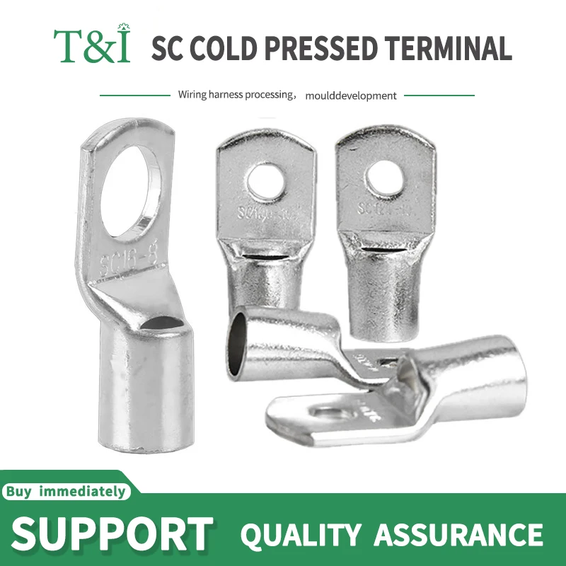 100pcsCopperLugRingWireConnectorBareCableElectricCrimp