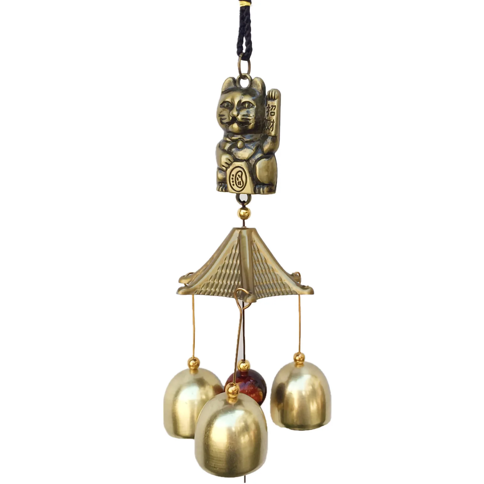 

Metal Hanging Wind Chimes Soft Voice Peace Symbolism Golden Wind Chimes For Door Decorative Ornaments
