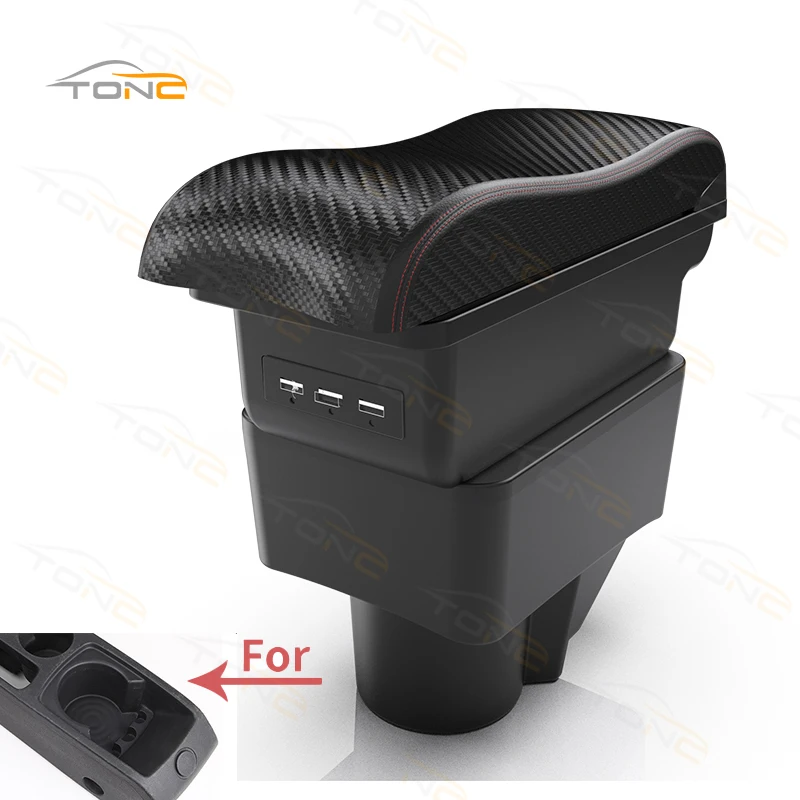 

For Ford Fiesta Armrest Car Storage Box For Ford Fiesta 3 Car Armrest Box 2011-2018 Accessories Car Center Console Box