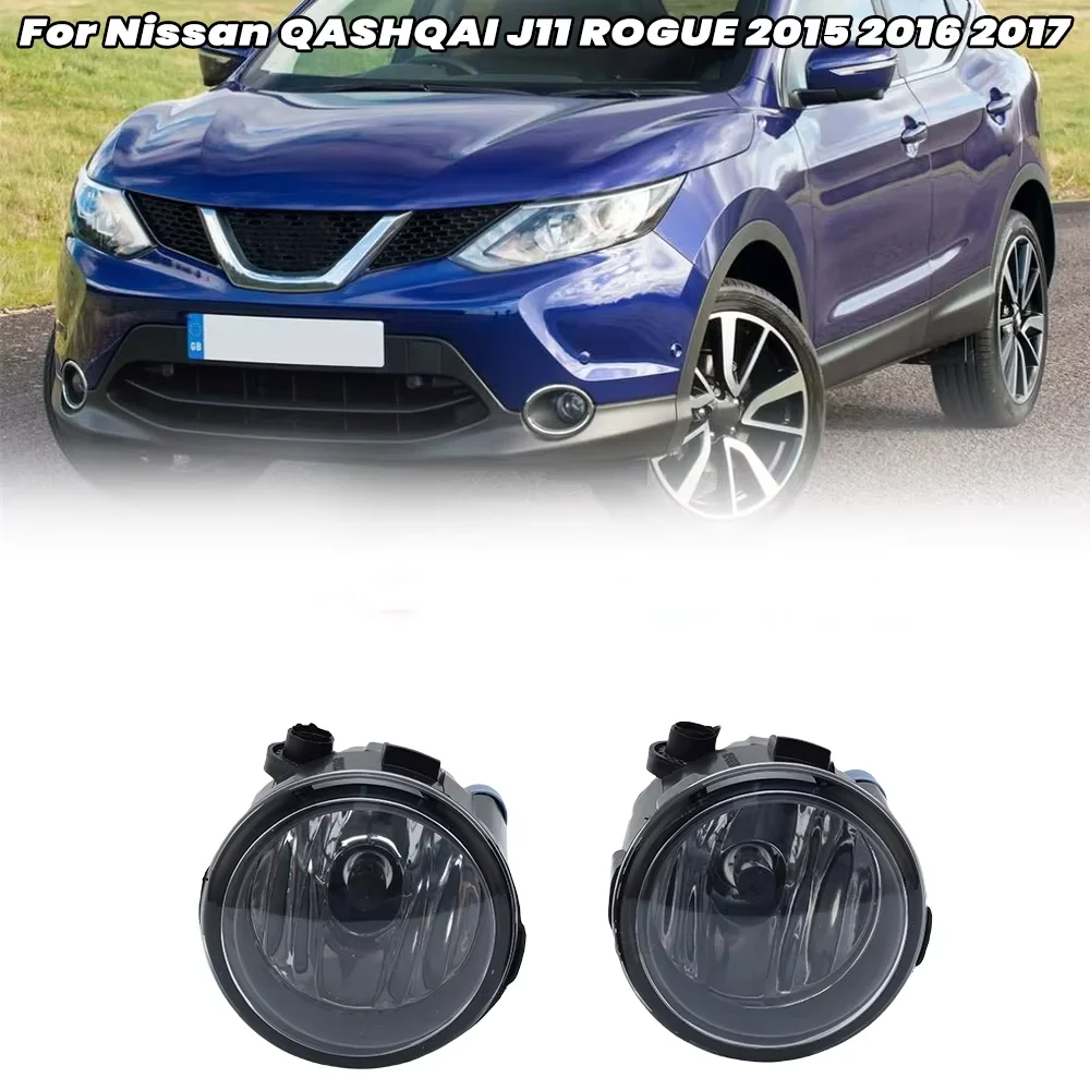 Mistlampkappen Voor Nissan Qashqai J11 MK2 2014-2017 - Links En Rechts Zilver/Zwart