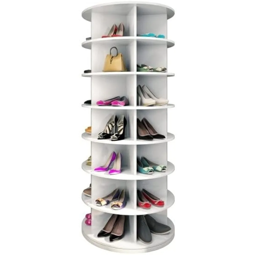 

Spinning Shoe Rack Open Closets Rotating Shoe Rack 360° Original 7-tier Hold Over 35 Pairs of Shoes Lazy Susan Shelf Storage