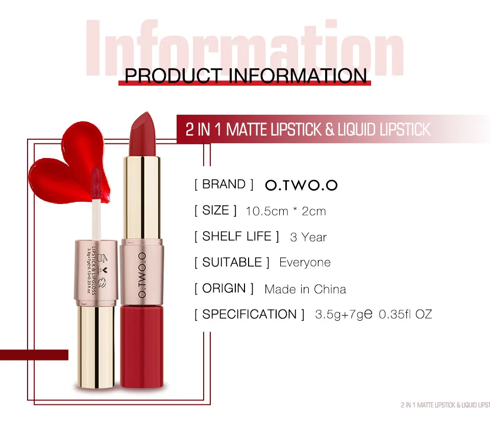 Wasserfester 2 In 1matter Lippenstift Und Lipgloss Langhaftend_voghion.com