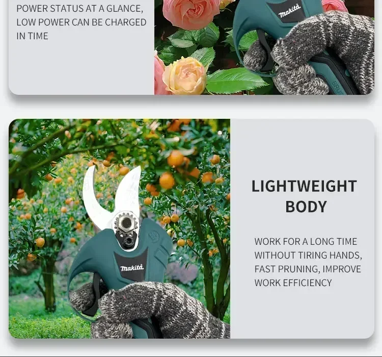 18V Battery Cordless Pruning Shears Professional Electrician Scissors Wireless G