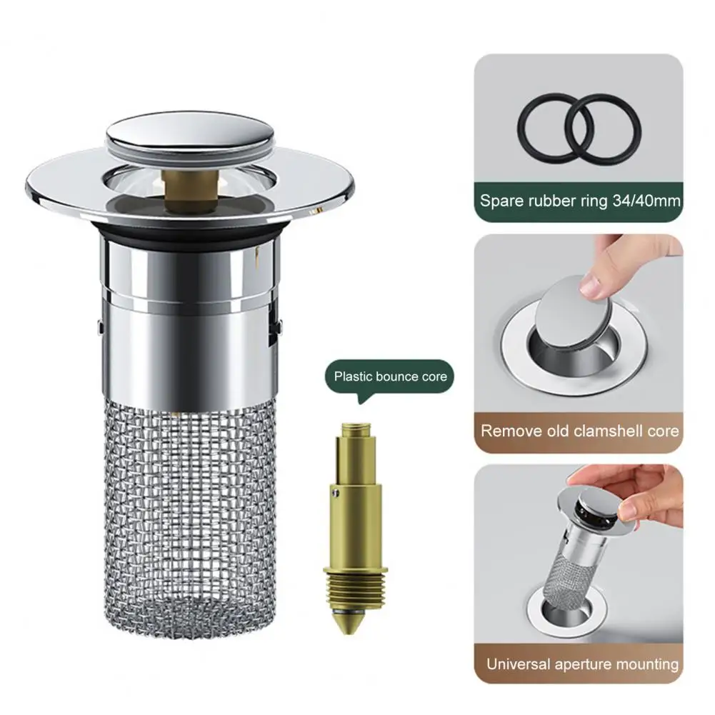 thumbnail image 2 of 2PCS Bathtub Drain Strainer - 2.79 Inch Shower Hair 2 of 9