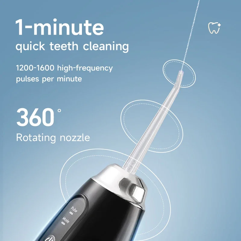 Portable Smart Electric Oral Irrigator Water Flosser 4 Jets 3 Modes Rechargeable Dental Water Jet Irrigator Dental Teeth Cleaner