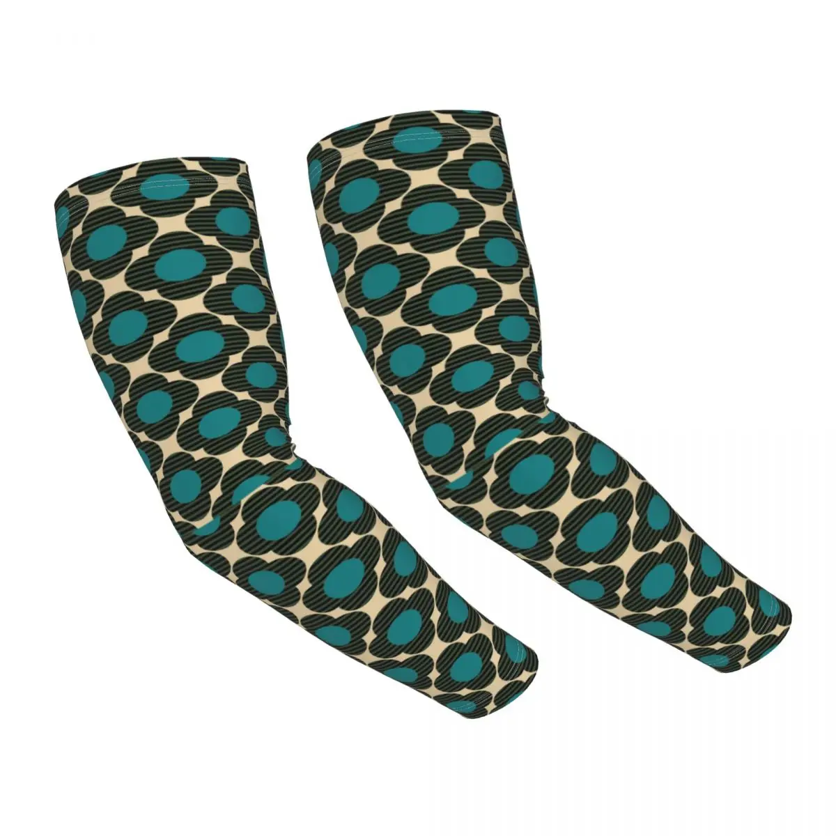 

Orla Kiely Flower Stem Arm Sleeves Warmer Men Women Scandinavian Floral UV Sun Protection Tattoo Cover Up Sports Cycling