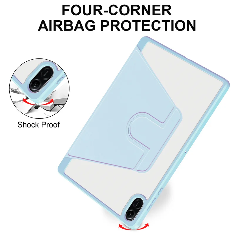 Enhanced Rotating Stand Case with Acrylic Back and Pencil Holder