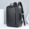 WESTAL Men's Leather Backpacks for 15inch Laptop Black Large Capacity Daypack with Handle Casual School Bag for Teenager 2290 1