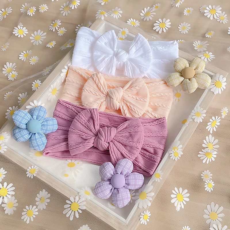 Serre-tête extensible avec nœud pour bébé fille et garçon, serre-tête à  fleurs de tournesol, de 0 à 3 ans, Kit de 12 ans - AliExpress