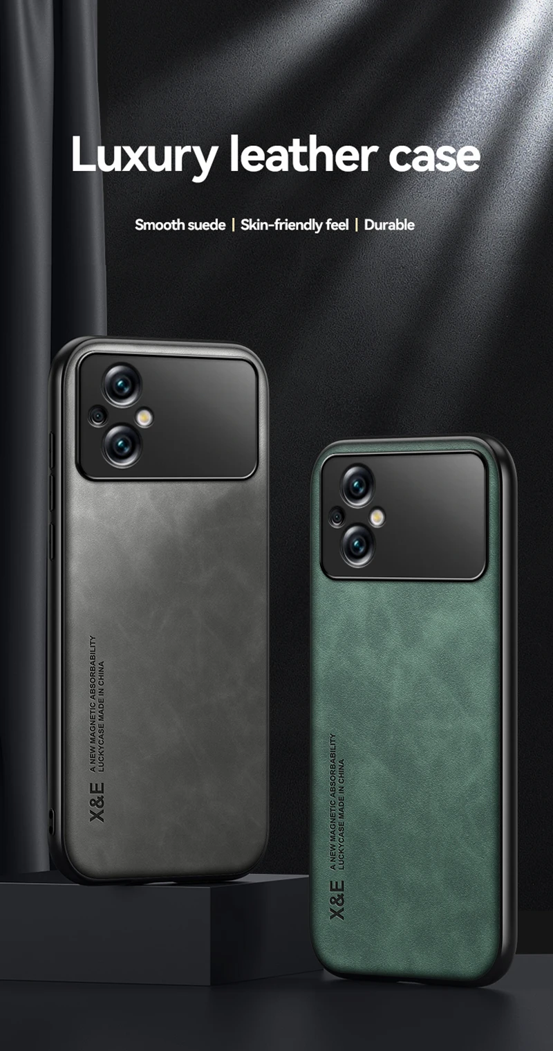 Funda F5 X5 5G étui C65 M5 couverture arrière en cuir de mouton pour POCO X3 NFC F3 M3 M4 X4 Pro F4 GT étuis mats_voghion.com