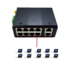 Industrial Ethernet Switch - 10 Ports, 12V - 54V Power Range (10 port 100M)