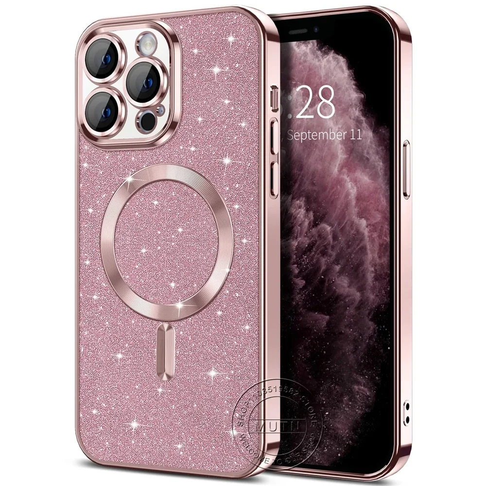 Sparkling Glitter Bumper Case with Wireless Charging