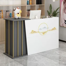 Mostrador De madera para mostrador De Bar, vitrina De madera para salón De belleza, mostrador De recepción, Oficina comercial, muebles De Oficina