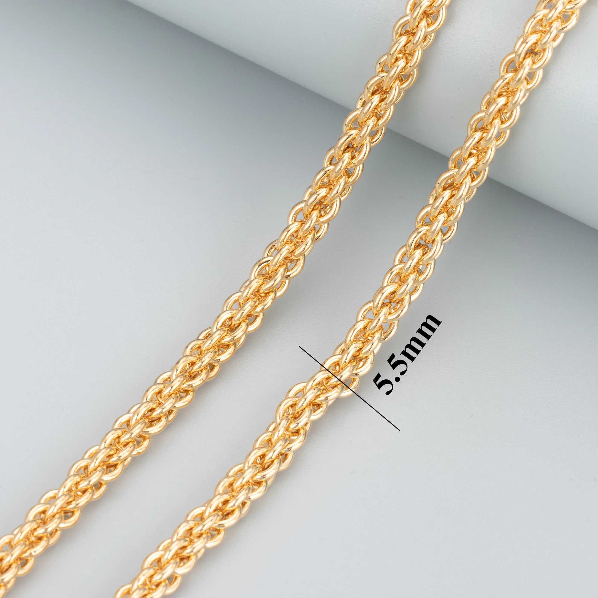 GUFEATHER C172, DIY 체인, 패스 리치, 니켈 프리, 18k 금도금, 구리 금속, 참, DIY 팔찌 목걸이, 쥬얼리 제작, 1m 로트