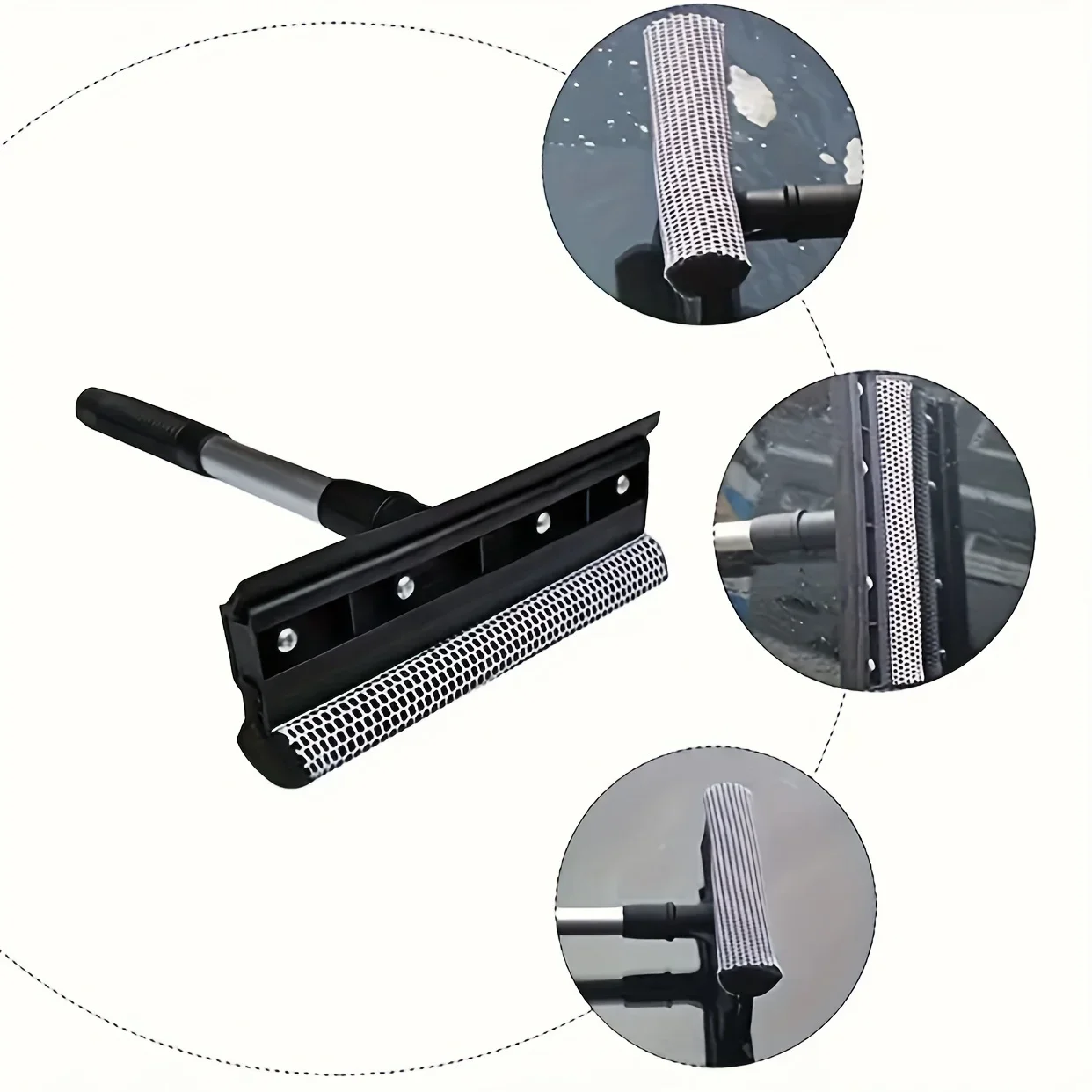 Easy-Grip Dual-Layer Squeegee For Car Windows and Showers-Durable PC Material Perfect for Home & Commercial Use window cleaning tool