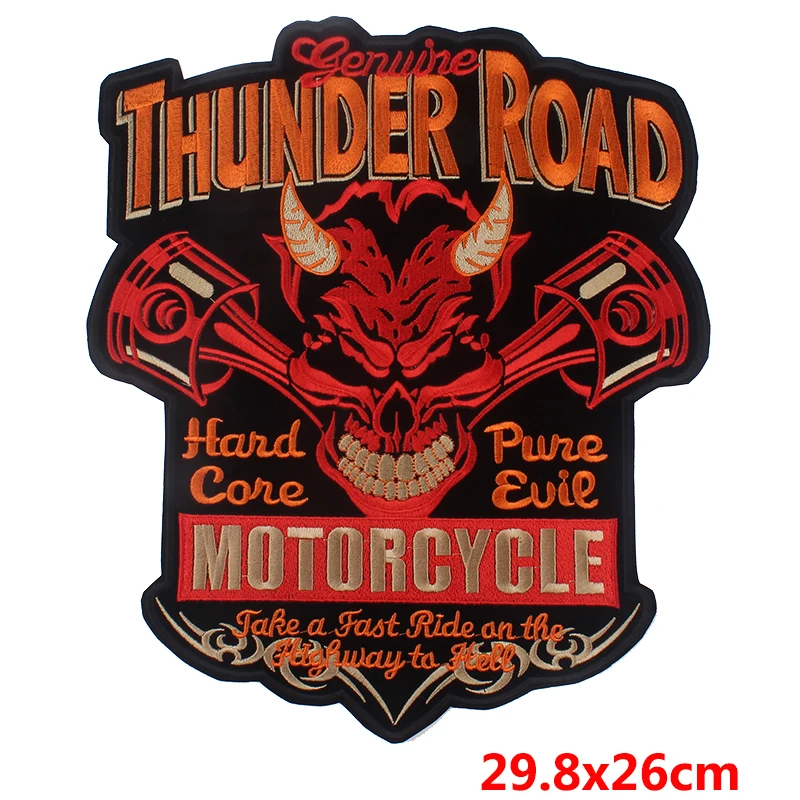 Grote rugpatch skelet met cilinder – 22 x 27,7 cm – geborduurde patch voor bikers XXL rugpatch schedel patch backpatch backpatch voor motorjassen leren vesten – hoogwaardig borduurwerk