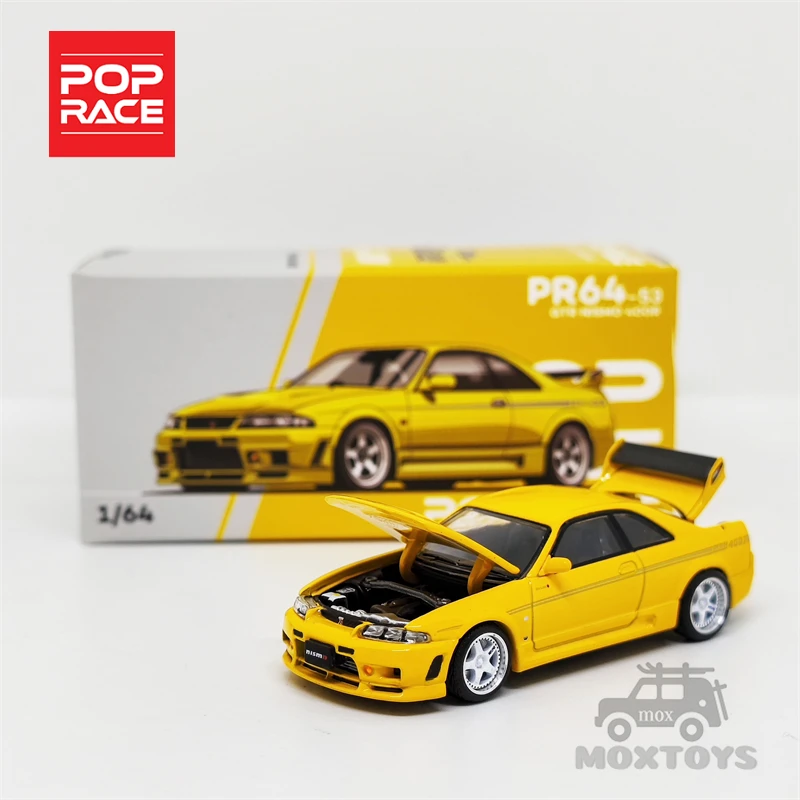 

Pop Race 1:64 GT-R Nismo 400R желтая модель автомобиля под давлением