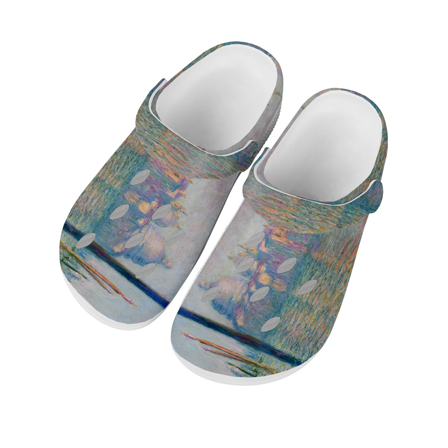 

Claude Monet Le Grand Canal Home Clog Mens Women Youth Boy Girl Sandals Shoes Garden Custom Made Shoe Beach Hole Slippers White