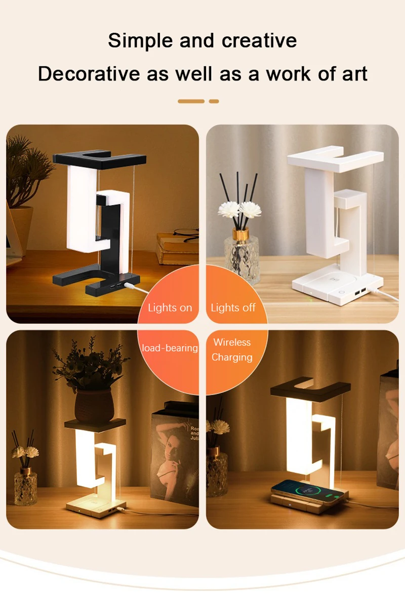 Description Picture 6 of itemWireless Charging LED Desk Lamp Mobile Phone Wireless Charging Bedroom Bedside Night Lights Home Decoratio Bedroomn Table Lamps