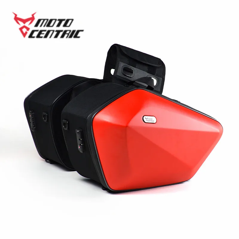 Motorcycle Saddle Bag Travel Camping Hard Shell Motocross Large Capacity Waterproof Motorbike Helmet Side Suitcase 2Pcs motorcycle saddlebag motorcycle luggage