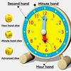Wooden Clock Dice Montessori Math Toys Time Activity Set Time Matching Puzzle Preschool Tactile Learning Clock Educational Toys 3
