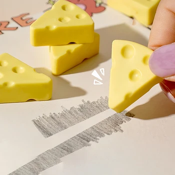 Gomma da cancellare per formaggio di simulazione Materiale scolastico morbido Gomma da cancellare per studenti per ufficio stazionario senza disordine pulito per regalo per bambini