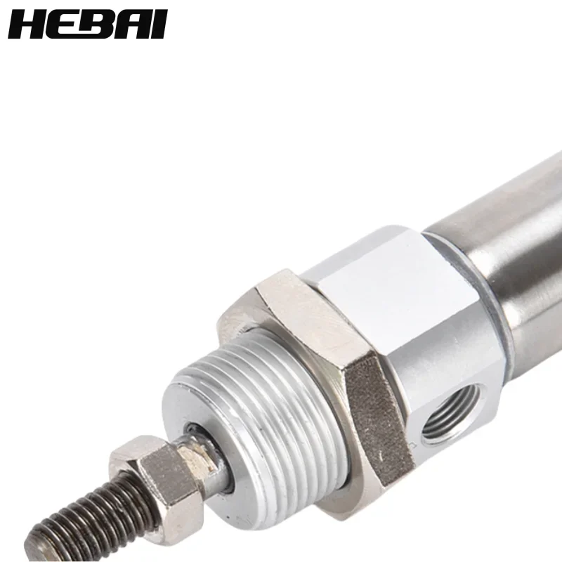 HEBAI 소형 스테인레스 스틸 미니 실린더, 공압 실린더, MI/CD85N 보어, 10mm, 12mm, 16mm, 20mm, 25mm 스트로크, 5-300mm
