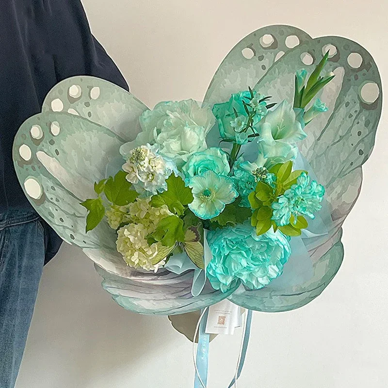 Flower Wrapping Paper 20Pcs/Pack Butterfly Wings Shaped Bouquet Packaging Papers Wedding Party Gift Packing Florist Material flower wrapping paper gift wrapping paper floral wrapping paper