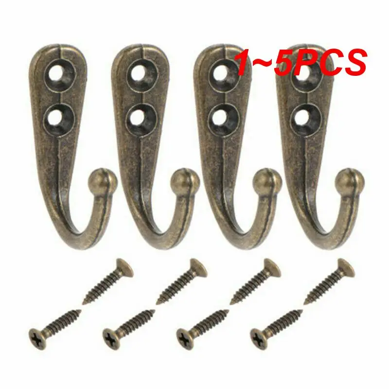

1 ~ 5 шт. 20/Крючок для пальто с двумя отверстиями 44*30 мм, винтажный Бронзовый настенный крючок из цинкового сплава, крючок для пальто, шляпы, держатель для ключей с винтами