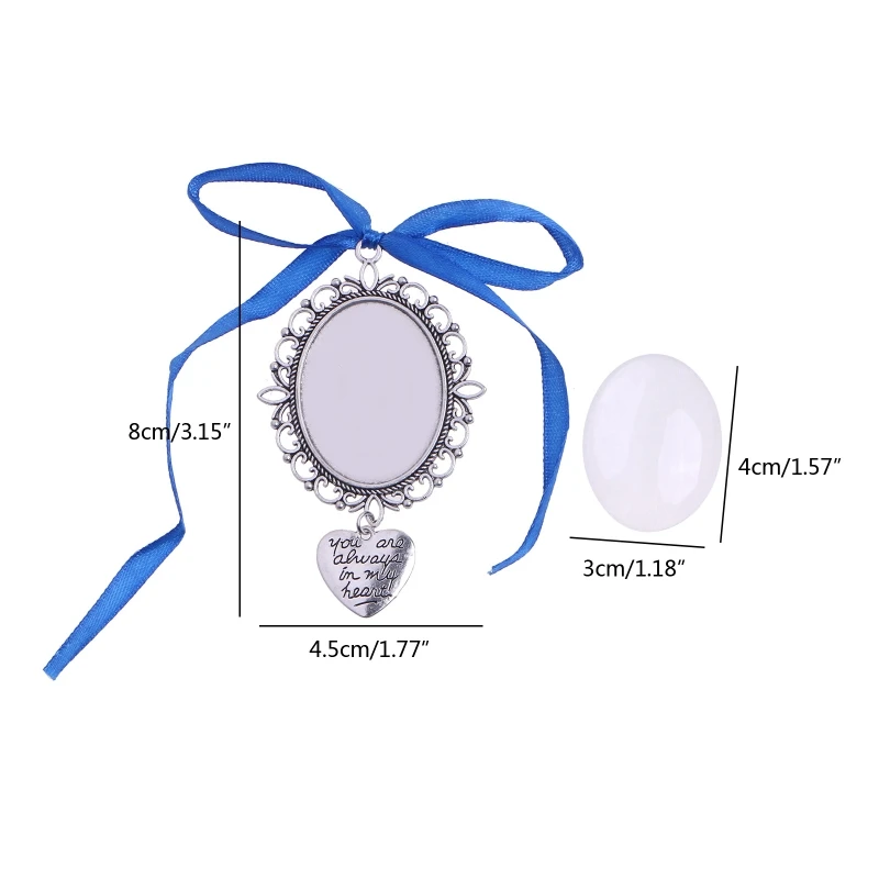 1 Pc Lacy Oval Bridal Charm DIY Wedding Bouquet Party Photo Charm