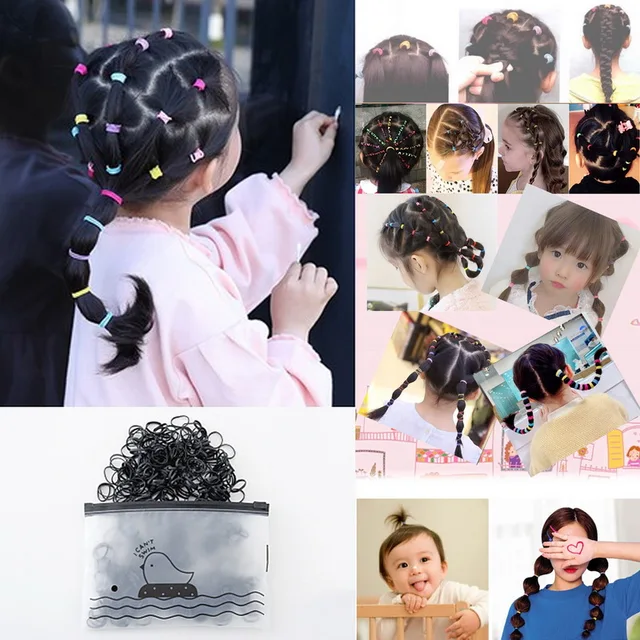 1000pcs Girls Hair Rope Accessories 2