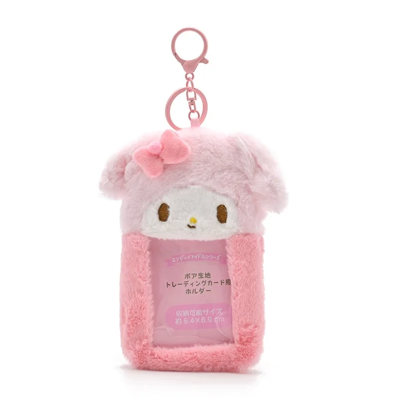 Sanrio Kuromi Melody Cartoon Photo Card Holder Bus Card Bank Id Card Protective Display Sleeves Students Bag Pendant Gifts