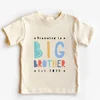 Promoted To Big Brother Est 2025 Print Kids T-shirt Pregnancy Announcement Boys Shirt Child Summer Retro Short Sleeve Outfit Top 5