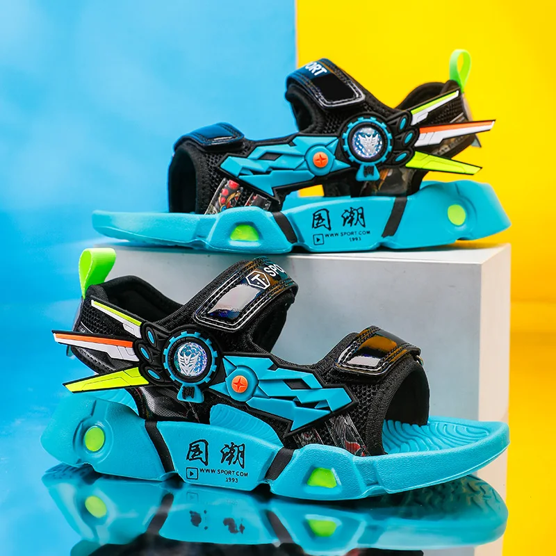 

Kids Summer Sports Sandals 2022 New Fashion Boys Flat Shoes Walking Light Outdoor Casual Children's Beach Shoe Breathable Mesh