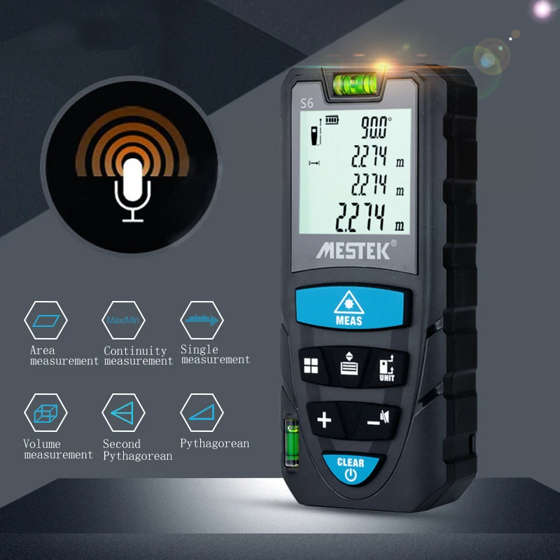 MESTEK 50M/100M Laser Rangefinder Laser Distance Meter Diastimeter Digital Roulette Trena Measure Tape Medidor Range Finder laser rangefinder distance meter