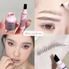Tint Eyebrows Cream Water Eyebrow Pencil Hairline 2IN1Waterproof Natural Black Brown Ink Press Wild Eyebrow Enhancers Pen Makeup 3