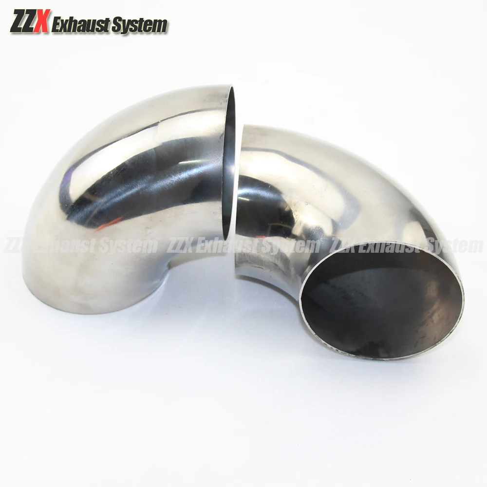 42/54/60/63/70/76/80/89mmx1.5mm Automobile exhaust pipe muffler Stainless Steel Elbow Angle Pipe Reduce Diameter Exhaust Pipe Pipe Fitting Round Pipe Fitting Stainless Steel Pipe
