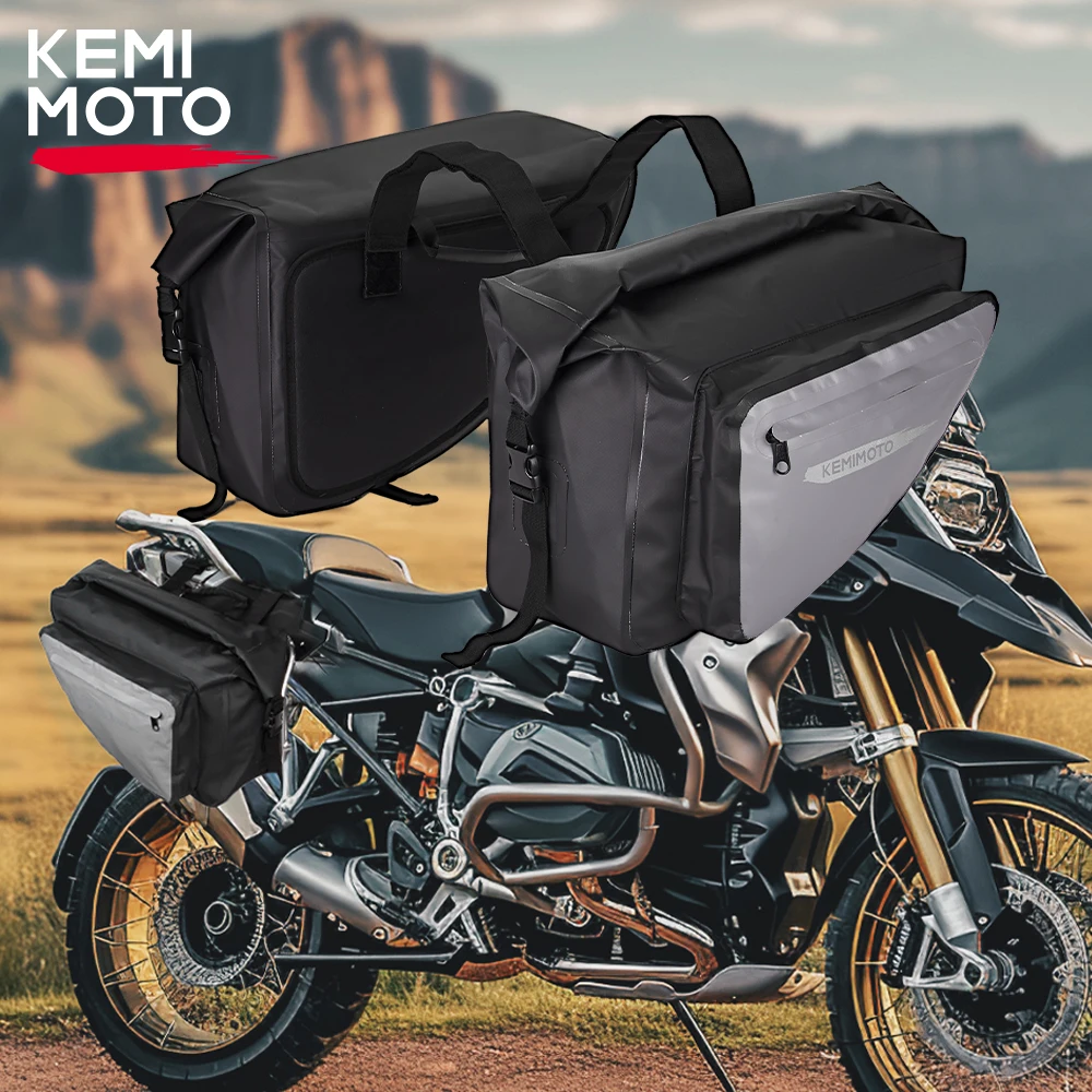 

Universal Saddlebags for Motorcycle Waterproof Saddle Bag 30L Travel Dry Luggage Storage Tail Bags For BMW For Yamaha For Honda