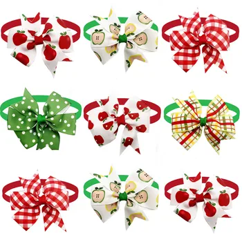 50/100 pz Papillon per Cani, Papillon alla Moda Regolabile, Collare con Fiocco Stile Frutta, Accessori per la Toelettatura di Cani di Piccola Taglia