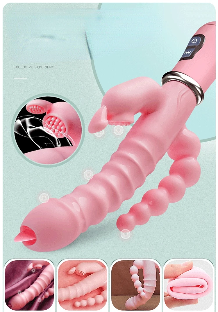Rabbit vibrator 3 in 1 waterdicht oplaadbaar voor vrouwen_voghion.com