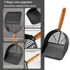 Steel Cat Litter Scoop Long Handle Pet Waste Shovel Cleaning Tool for Tofu Sand Litter Box Cats Supplies 5