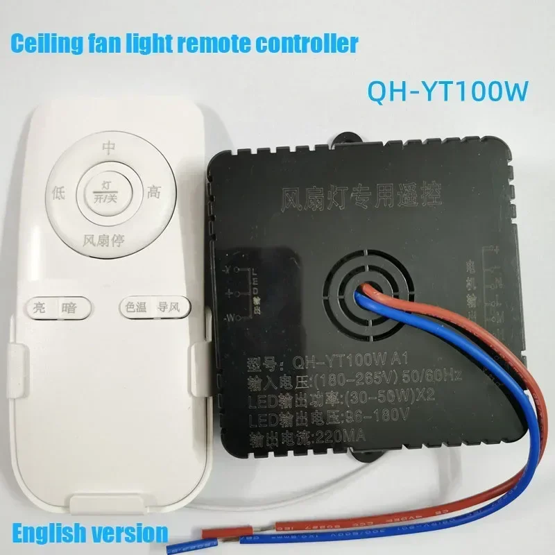 Bedroom LED Ceiling Fan Light Remote Control Kit Dimmable Controller Driver Fan Light Accessories 220V 6